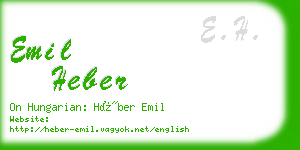 emil heber business card